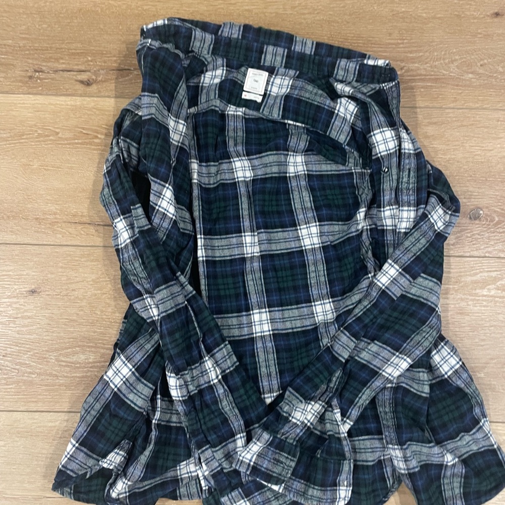 Men’s GAP Blue and Green Plaid Shirt